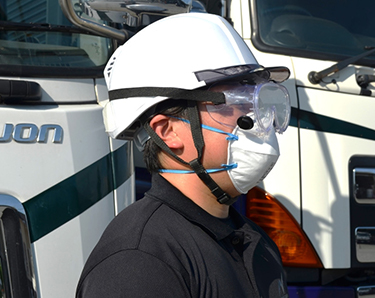 ヘルメット（一部空調機能付き）・粉塵マスク・粉塵ゴーグル